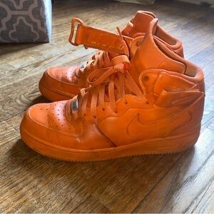 Orange Nike Air Force 1 '07 Mid Top (please read description first)